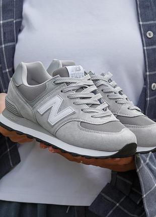 😍 женские кроссовки new balance 574 grey white
