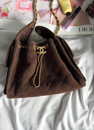Chanel 27 mini handbag chocolate/gold 27 х 20 х 13 см
