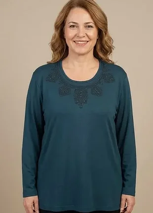 Бавовняна гарна блузка з декором/ xl/ brend cc petite