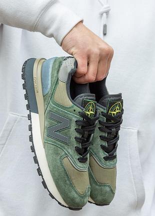 Чоловічі кросівки new balance 574 legacy x stone island "dark green"