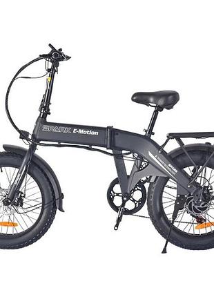 Велосипед з електродвигуном spark e-motion 48v/750w/10,4ah li-ion 20" чорний (м)