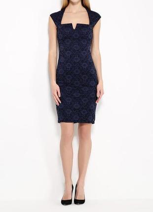 Елегантна мереживна сукня темно-синього кольору від dorothy perkins1 фото