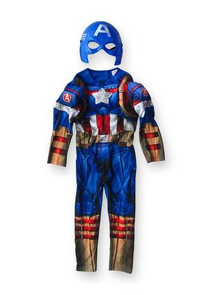Детский маскарадный карнавальный костюм косплей cosplay капитан америка captain america marvel halloween хэллоуин новогодний tesco 5-6 лет