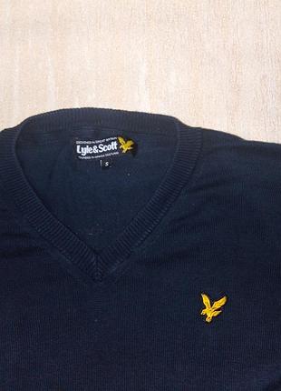 Чоловічий светр lyle & scott темно-синій