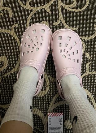 Шльопанці жіночі crocs рожеві, розмір 38-39