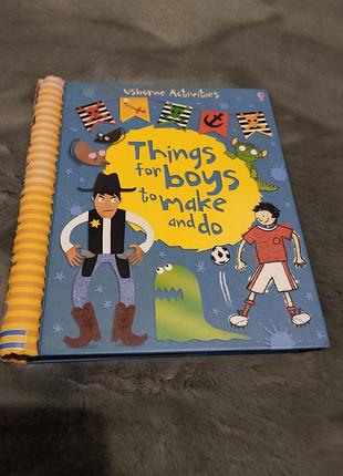 Дитячі розваги та дозвілля usborne things for boys to make and do (англійська, тверда)