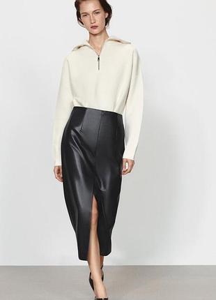 Оригинальная прямая юбка из искусственной кожи из новой коллекции zara woman ♀️ new original.