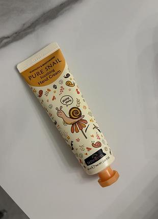 Корейський заспокійливий крем для рук skinpastel pure snail soothing hand cream.