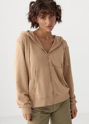 Худи на молнии замка h&amp;m оверсайз