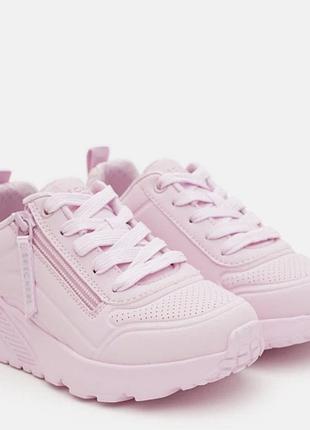 Кросівки для дівчат 35 розмір skechers скетчерз street los angeles (модель uno lite - easy zip) у ніжно-рожевому кольорі (light pink)
