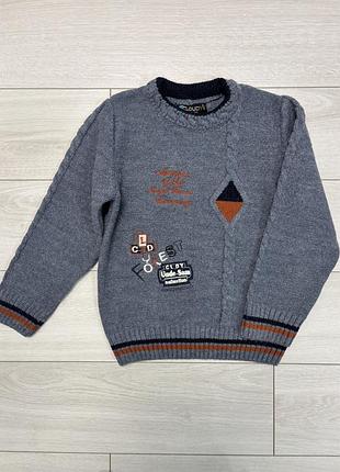 В'язаний теплий светр cloudy kids для хлопчика, 5-6 років