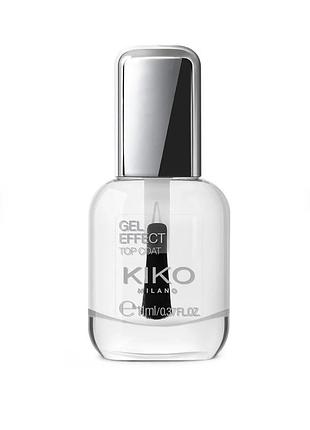 Закріплювач для лаку kiko milano gel effect top coat pcr cap 01, 10 мл