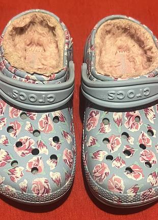 Утеплені оригінальні crocs в ідеальному стані с9 р.26 16см