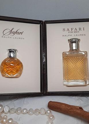 Ексклюзивний набір: ralph lauren — safari duo (жіноча edp 4 мл + чоловіча edt 11 мл) — випуск 1992 р.