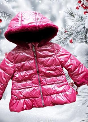 Новые теплые куртки для девушек 74см, 86см, ovs, 9-12умесяц, 18-24месяцы, яркая зимняя куртка для девочки
