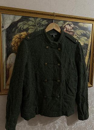 Піджак шерстяний жіночий laura ashley темно-зелений