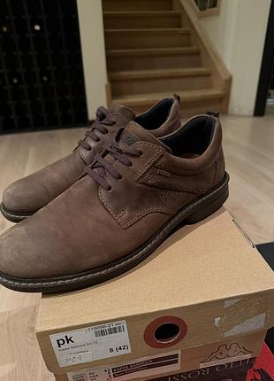 Туфлі чоловічі ecco gore-tex коричневі