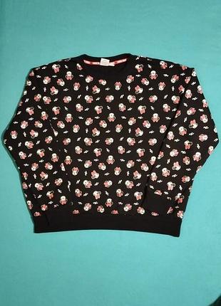 Свитшот primark disney женский с принтом minnie mouse, полиэстер хлопок, размер l