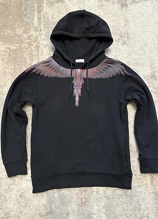 Худі унісекс marcelo burlon чорне з принтом