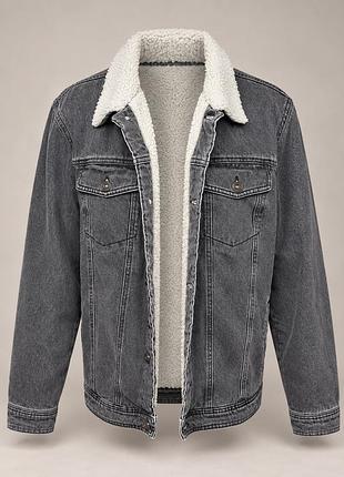 Чоловіча джинсова куртка cropp denim lab утеплена l