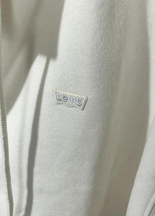 Жіноче худі теплий фліс levi’s everyday zip-up hoodie a59450015 — світлий беж, на блискавці. оригінал. 10