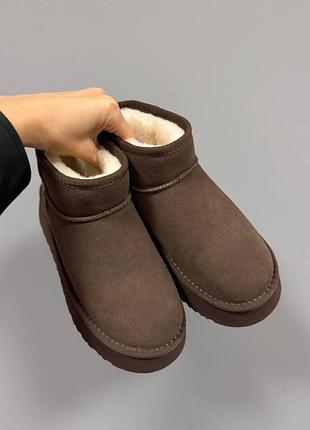 Ugg ultra mini platform chocolate brown suede