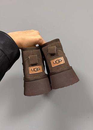 Ugg ultra mini platform chocolate brown suede 7