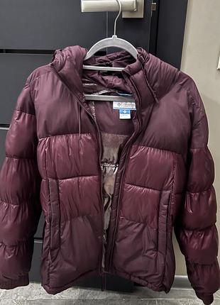 Пуховик жіночий columbia omni-heat бордовий