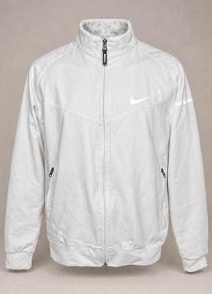 Чоловіча спортивна кофта nike s/s-m біла на блискавці
