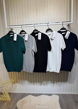 Поло на молнию трикотаж lacoste pol011