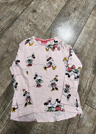 Реглан, кофта бавовняна дівчинці, minnie mouse, disney, р. 104-110, 4-5 років