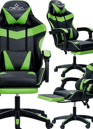 Крісло геймерське diego phantom rs black-green