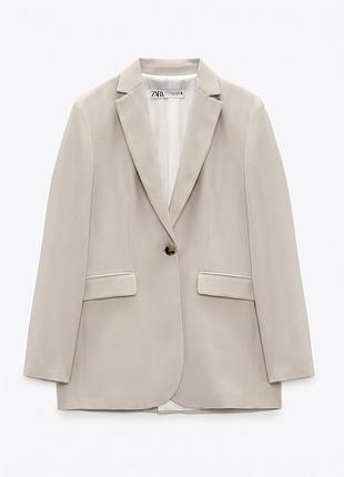 Блейзер прямого крою zara на одному ґудзику m