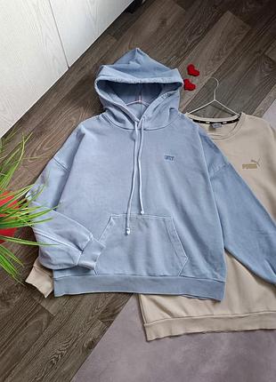 Худі з капюшоном толстовка унісекс синя варка оверсайз levis.