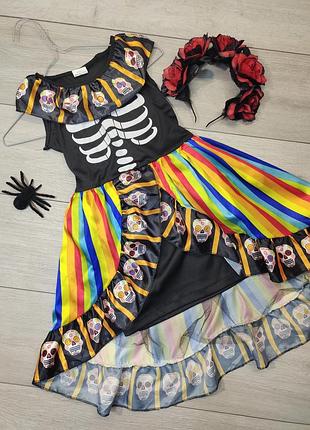 Платье тайная коко скелетик хелловин halloween