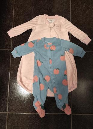 Комплект для дівчаток carter's: чоловічок і спальник, флісовий, 0-3 місяці, 62 см
