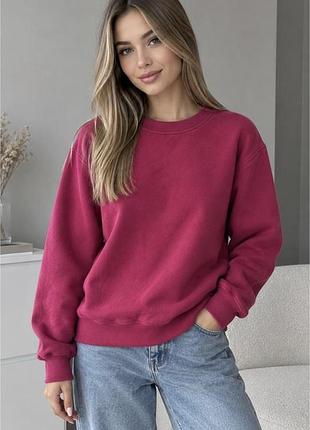Жіночий червоний трендовий світшот (oversize)