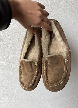 Зимові тапочки мокасини з хутром ugg ansley розмір 41