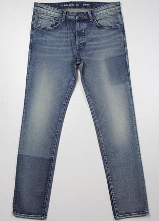 Классные стрейчевые slim fit / зауженные джинсы в непересевом дизайне (patchwork) от c and a