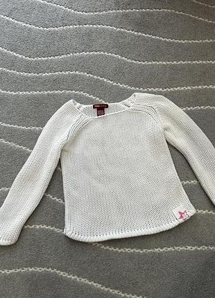 Светр для дівчинки h&m білий в'язаний