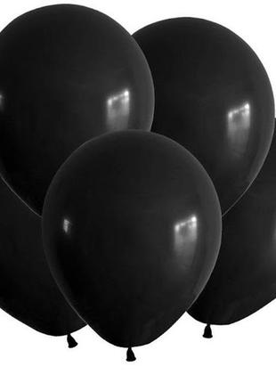 Латексные шары 10' пастель gemar g90-14 черный (26 см)2 фото