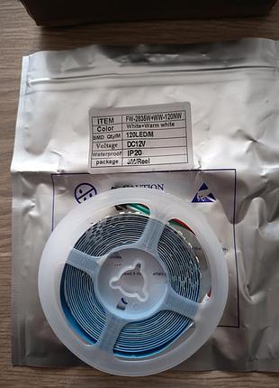 Led світлодіодна стрічка моделі fw-2835w+ww-120nw.
