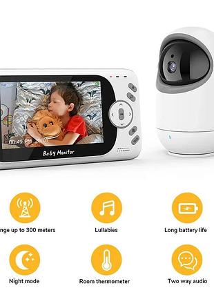 Відеоняня baby monitor vb801 4.3" з нічним баченням, двостороннім зв’язком