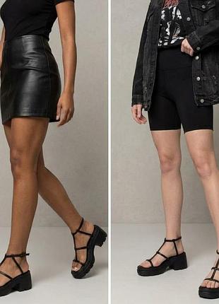 Черные босоножки на платформе, размер 40 asos