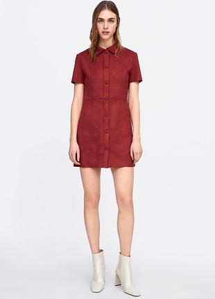 Сукня міні жіноча zara бургунді