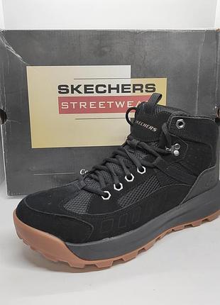 Кожаные водоотталкивающие ботинки берцы кроссовки skechers оригинал