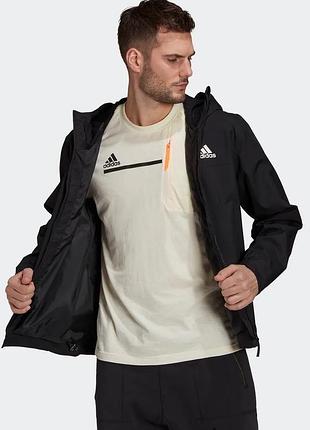 Чоловіча вітровка adidas bsc 3-stripes rain.rdy gm2169 чорна