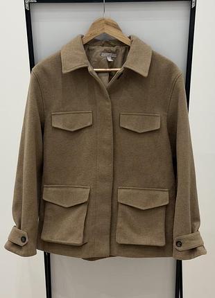 Напівпальто h&m oversize з вовною, бежеве camel