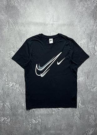 Vintage винтажная футболка nike найк big swoosh logo size l размер л