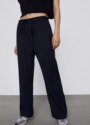Повсякденні штани у смужку zara